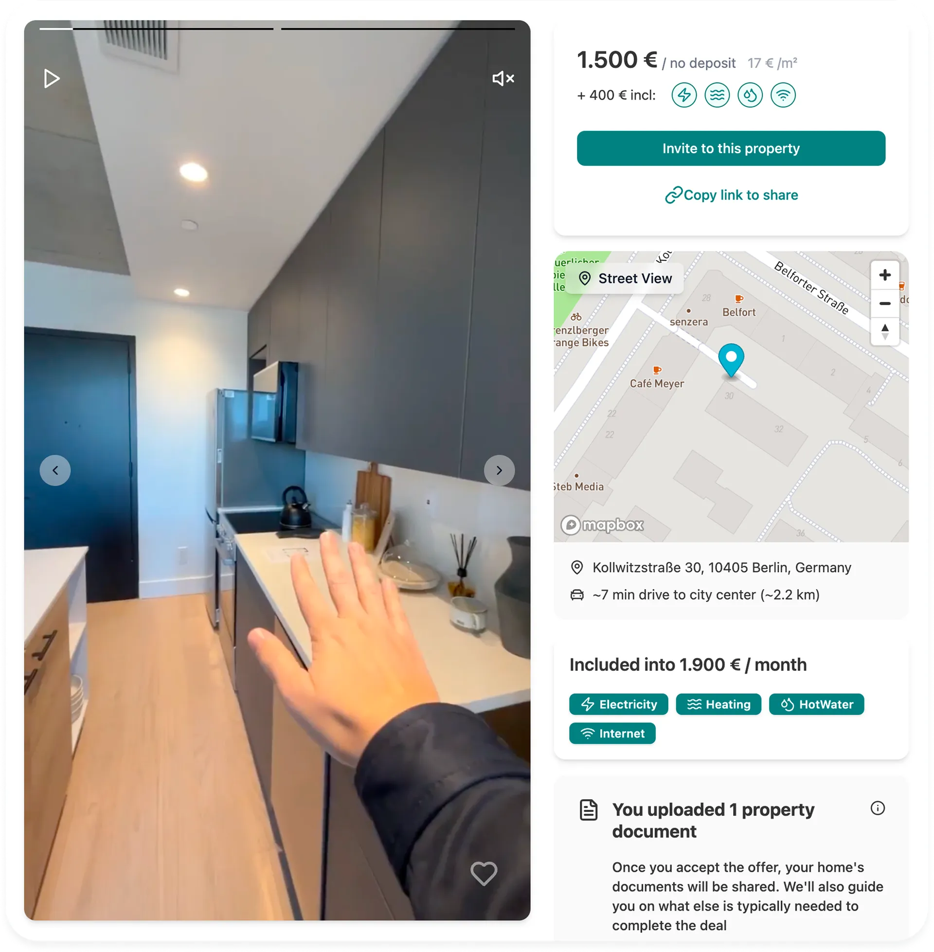 Rent video listing preview